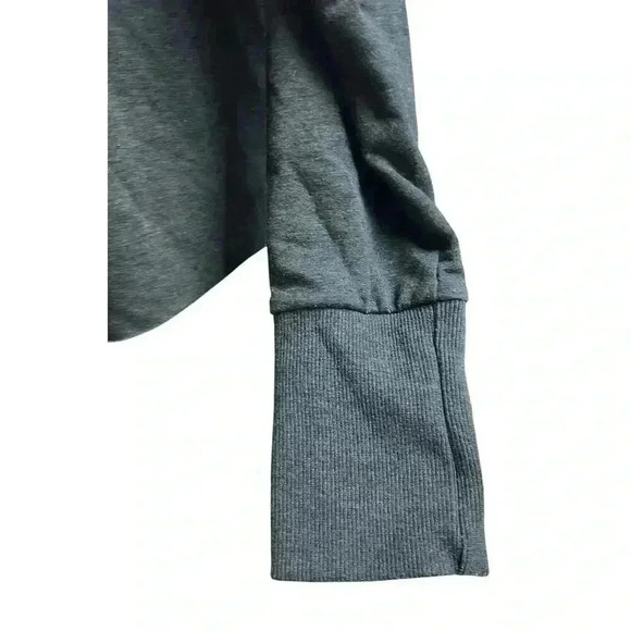 Gymshark Cropped Hoodie Sweatshirt Wrap Cross Back Size Small Dark Gray - Picture 4 of 10